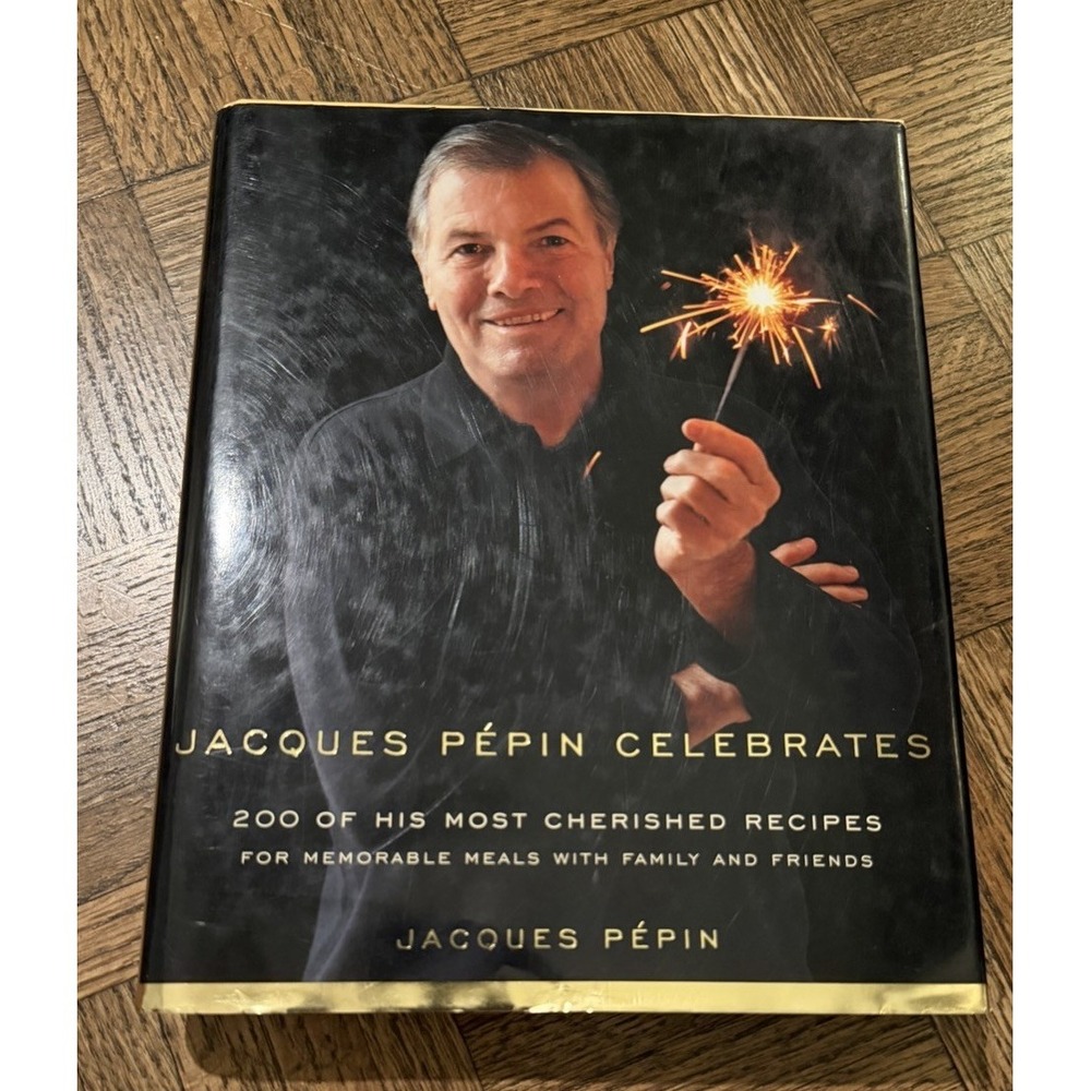 Jacques Pepin Celebrates 2001 Hardcover Cook Book 1st Edition Knopf DJ Vintage - Picture 1 of 4